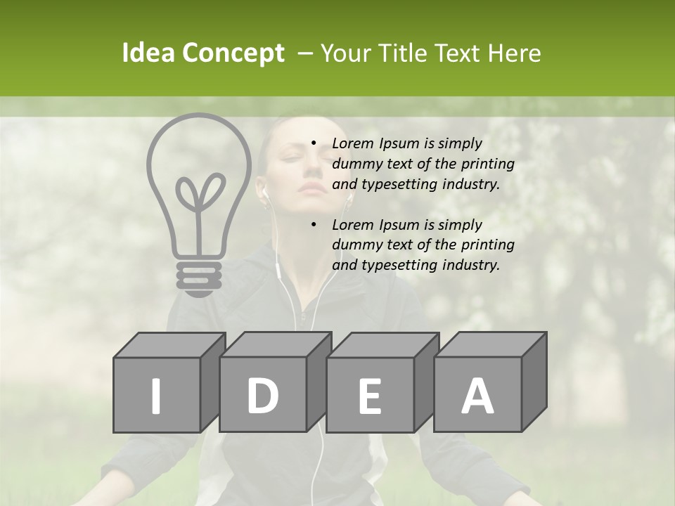 Male Pose Relaxation PowerPoint Template