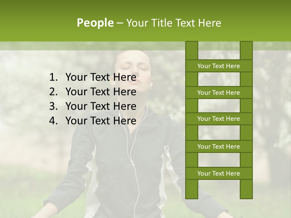 Male Pose Relaxation PowerPoint Template