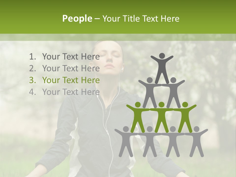 Male Pose Relaxation PowerPoint Template