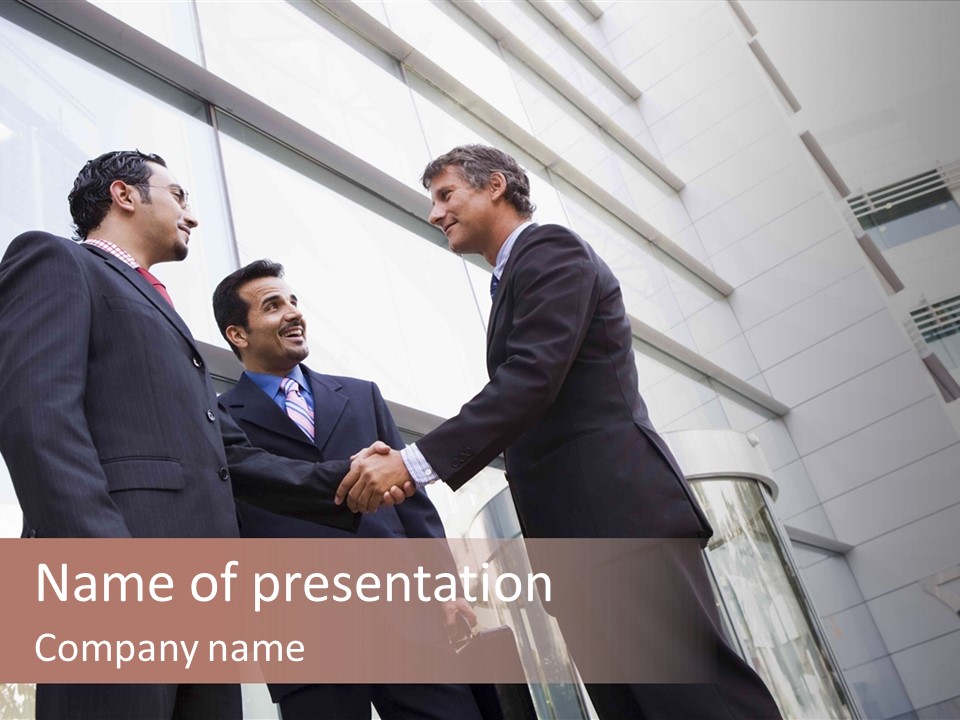 Aged Male Colleagues PowerPoint Template