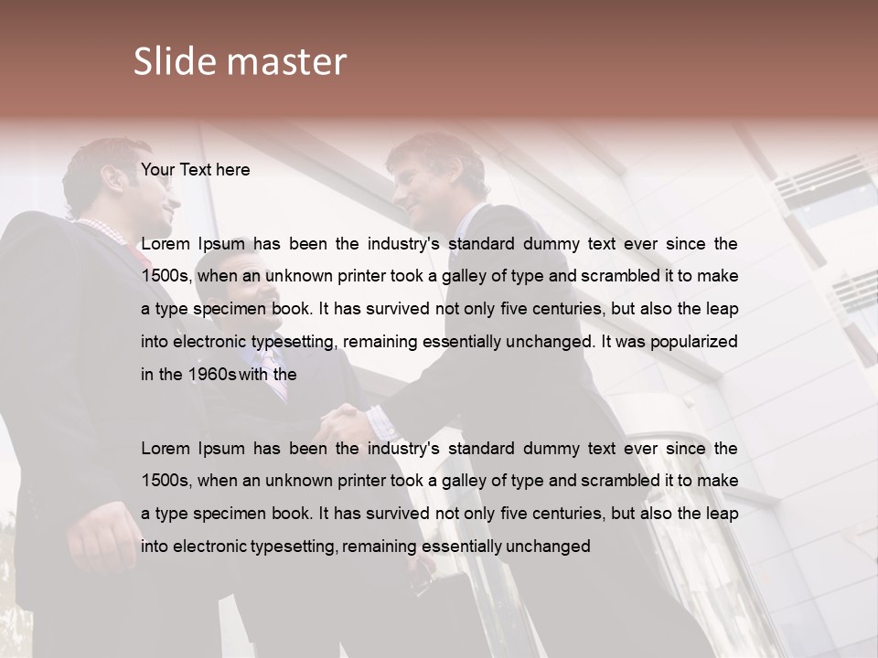 Aged Male Colleagues PowerPoint Template