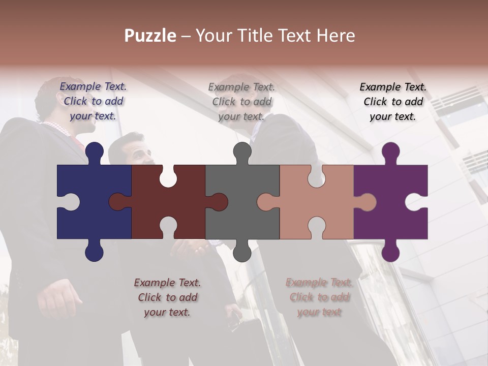 Aged Male Colleagues PowerPoint Template