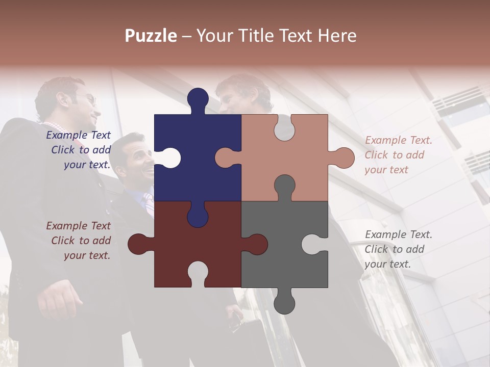 Aged Male Colleagues PowerPoint Template