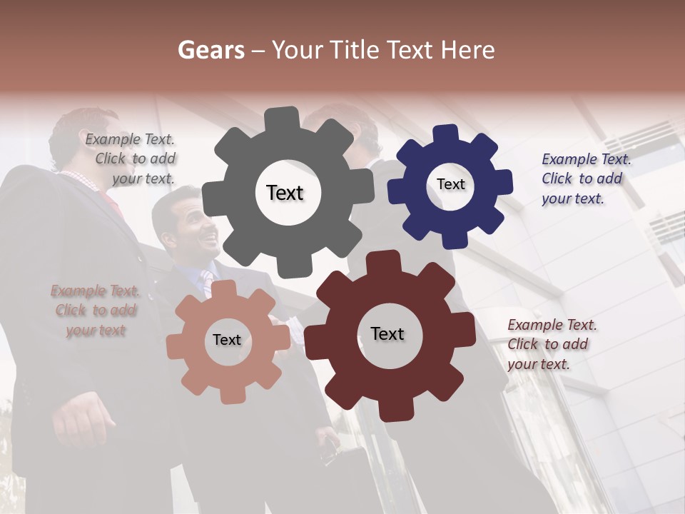 Aged Male Colleagues PowerPoint Template