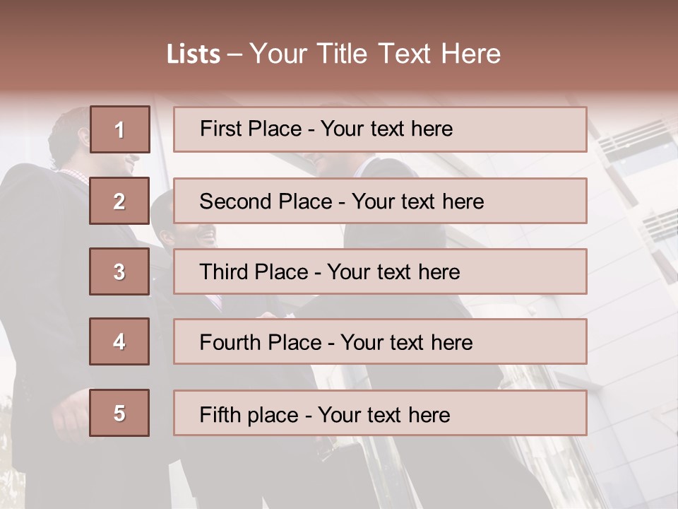 Aged Male Colleagues PowerPoint Template