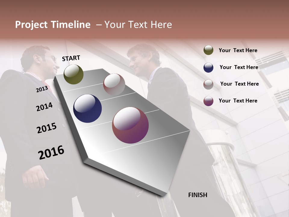 Aged Male Colleagues PowerPoint Template