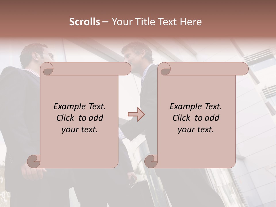 Aged Male Colleagues PowerPoint Template
