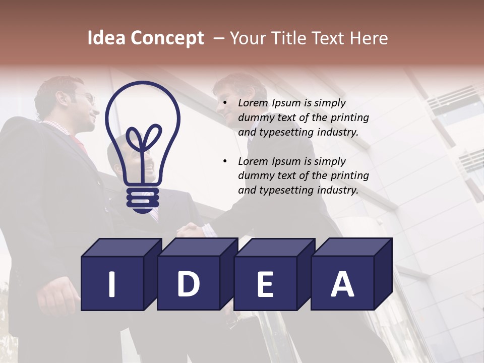 Aged Male Colleagues PowerPoint Template