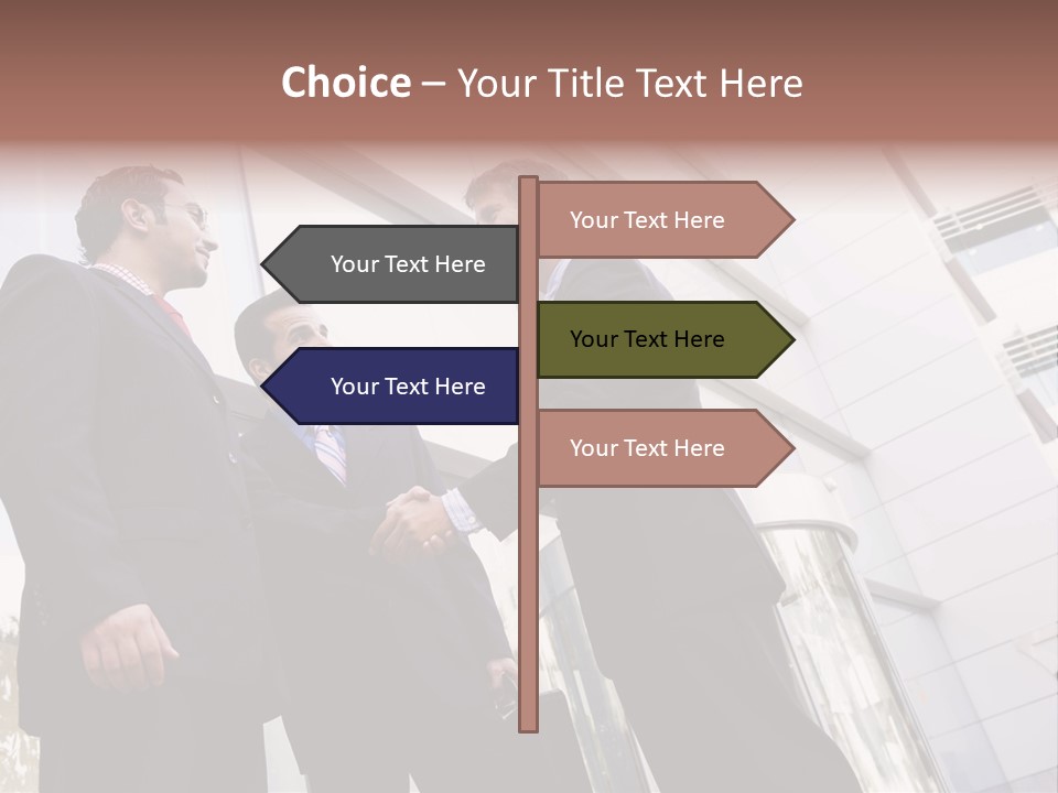 Aged Male Colleagues PowerPoint Template