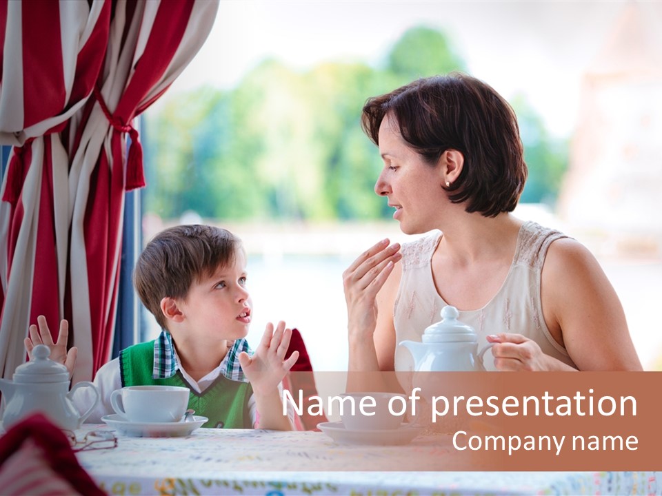 Food Indoors Family PowerPoint Template