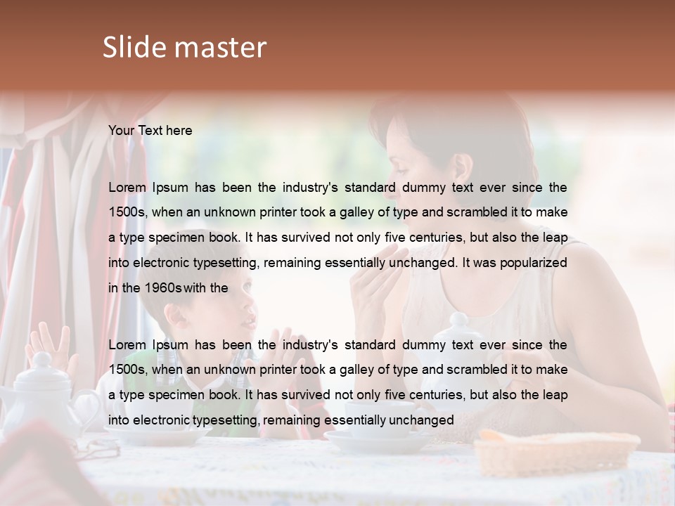 Food Indoors Family PowerPoint Template