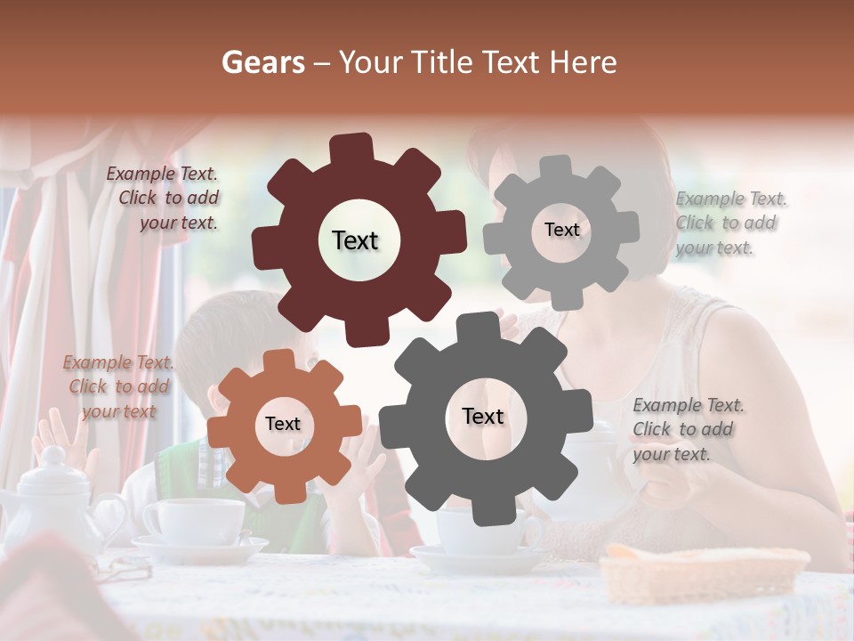 Food Indoors Family PowerPoint Template