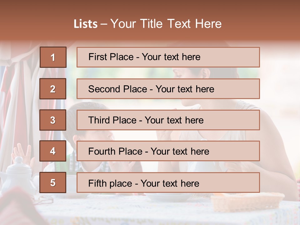 Food Indoors Family PowerPoint Template