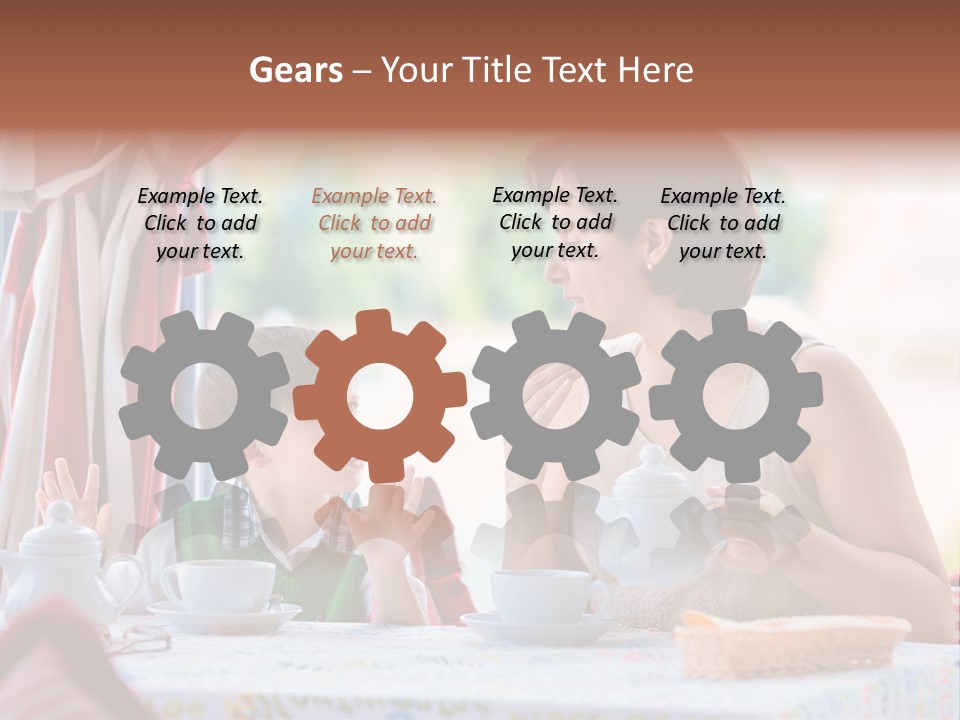 Food Indoors Family PowerPoint Template