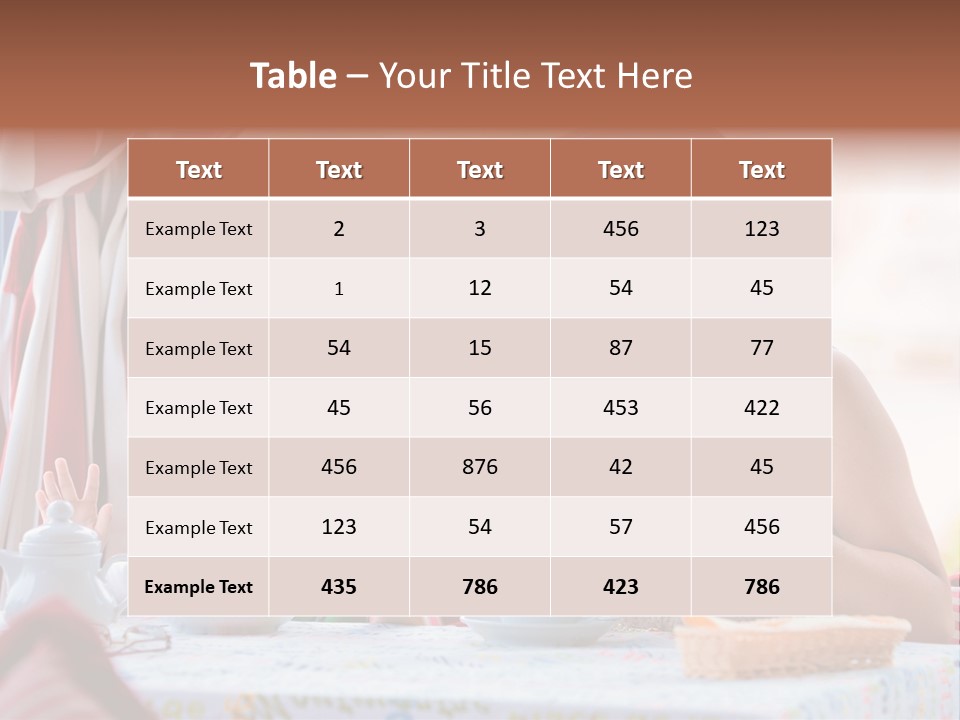 Food Indoors Family PowerPoint Template