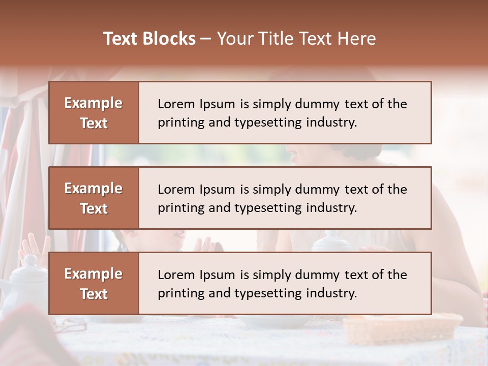 Food Indoors Family PowerPoint Template