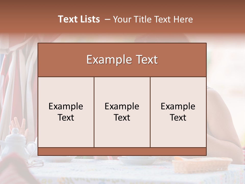 Food Indoors Family PowerPoint Template