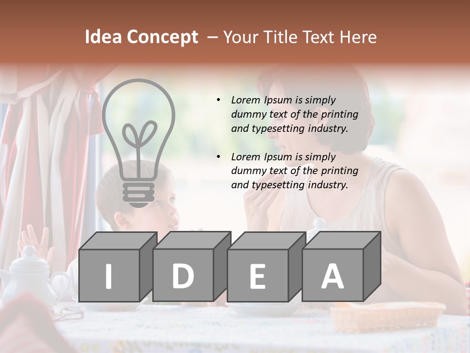 Food Indoors Family PowerPoint Template