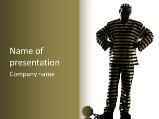 Indoors Prisoner Striped PowerPoint Template