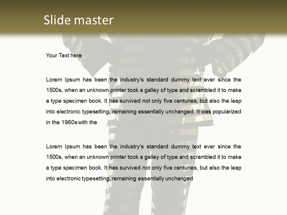 Indoors Prisoner Striped PowerPoint Template