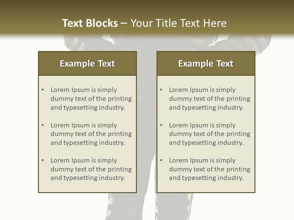 Indoors Prisoner Striped PowerPoint Template