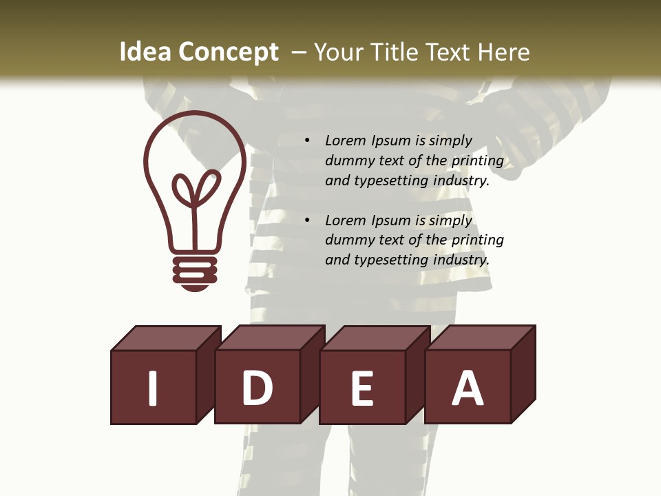 Indoors Prisoner Striped PowerPoint Template