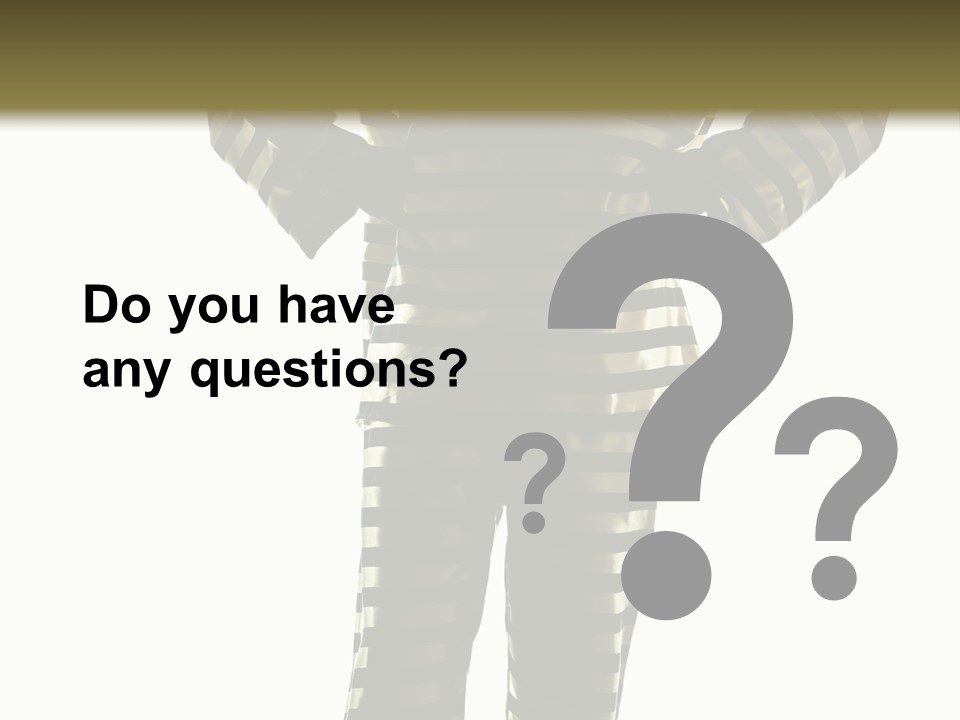 Indoors Prisoner Striped PowerPoint Template