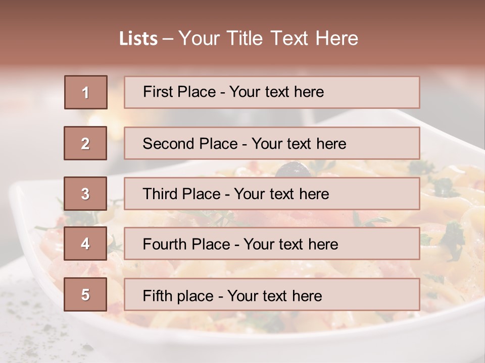 Pasta Food Seafood PowerPoint Template
