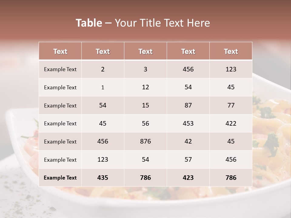 Pasta Food Seafood PowerPoint Template