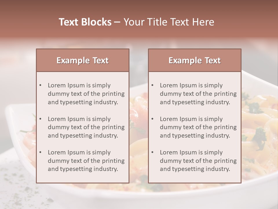 Pasta Food Seafood PowerPoint Template