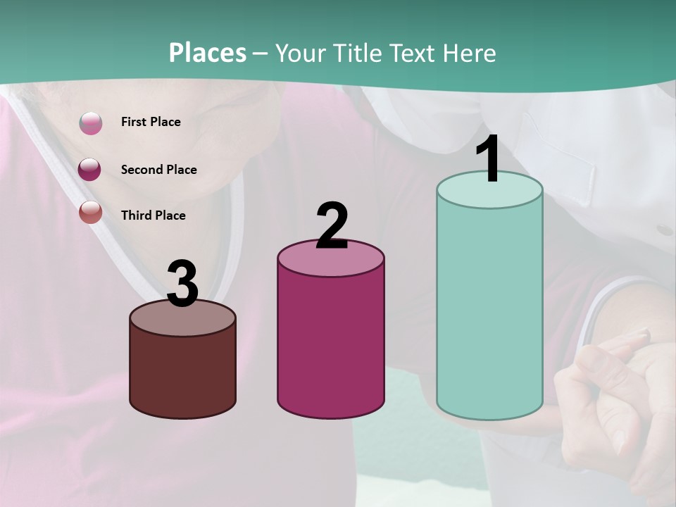 A Woman In A Pink Shirt And A Woman In A White Shirt Are Looking At PowerPoint Template