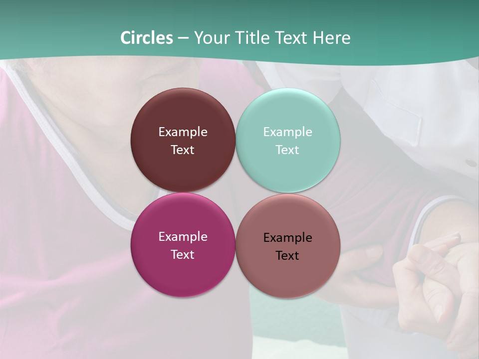 A Woman In A Pink Shirt And A Woman In A White Shirt Are Looking At PowerPoint Template