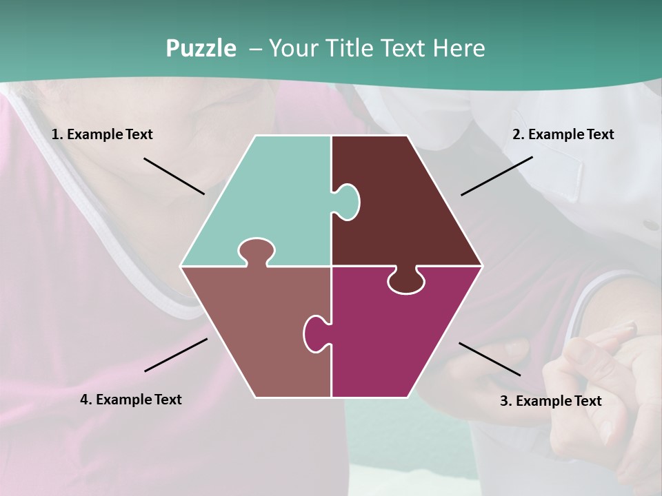 A Woman In A Pink Shirt And A Woman In A White Shirt Are Looking At PowerPoint Template