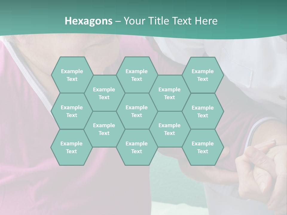 A Woman In A Pink Shirt And A Woman In A White Shirt Are Looking At PowerPoint Template