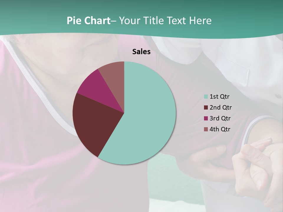 A Woman In A Pink Shirt And A Woman In A White Shirt Are Looking At PowerPoint Template