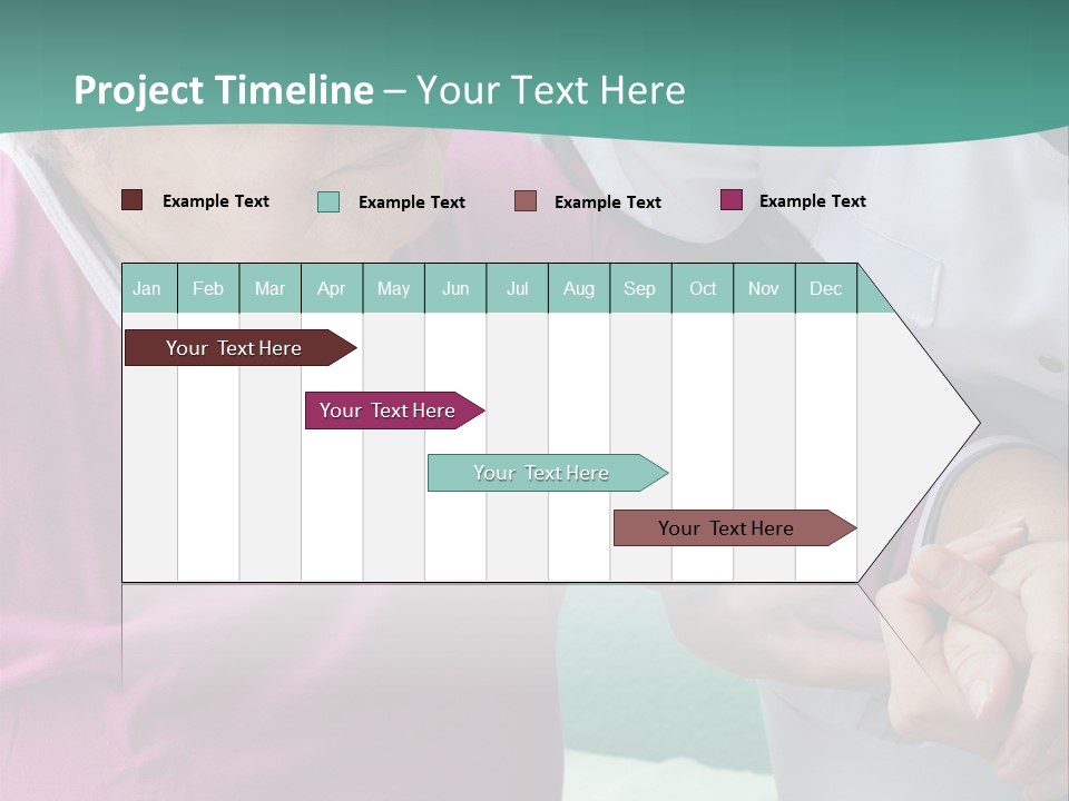 A Woman In A Pink Shirt And A Woman In A White Shirt Are Looking At PowerPoint Template