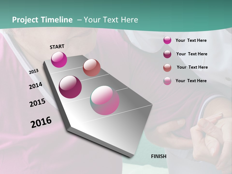 A Woman In A Pink Shirt And A Woman In A White Shirt Are Looking At PowerPoint Template