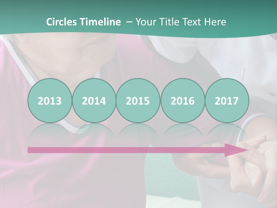 A Woman In A Pink Shirt And A Woman In A White Shirt Are Looking At PowerPoint Template