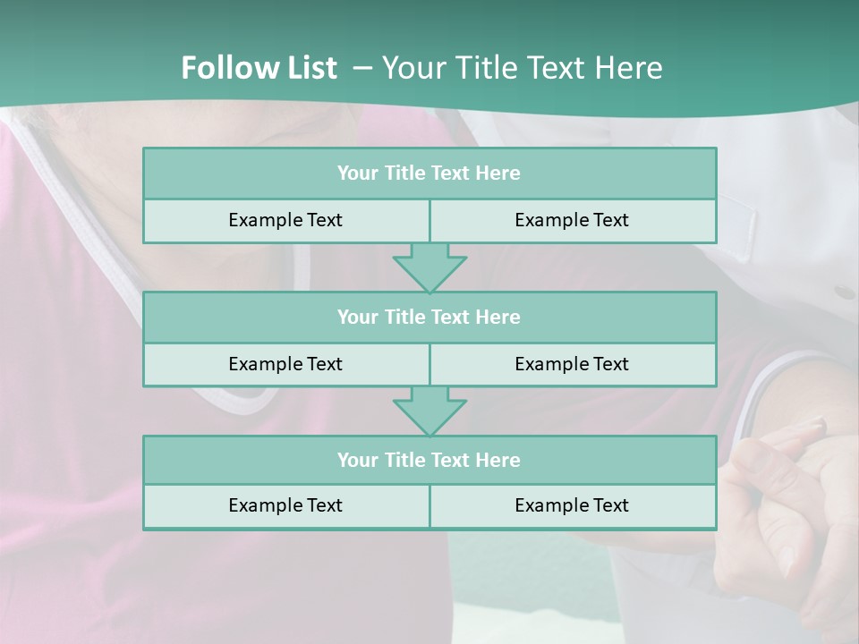 A Woman In A Pink Shirt And A Woman In A White Shirt Are Looking At PowerPoint Template