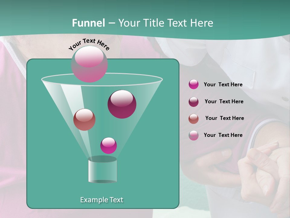 A Woman In A Pink Shirt And A Woman In A White Shirt Are Looking At PowerPoint Template