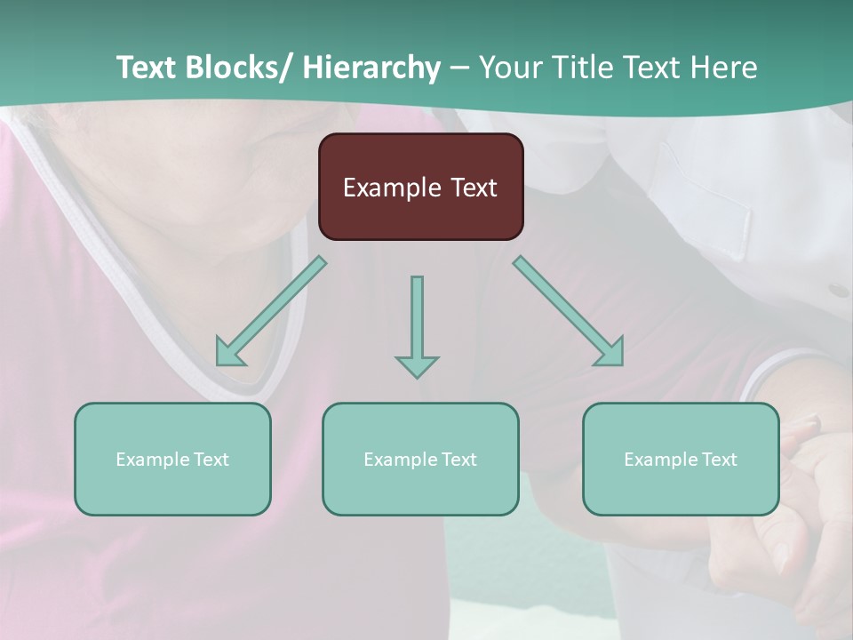 A Woman In A Pink Shirt And A Woman In A White Shirt Are Looking At PowerPoint Template