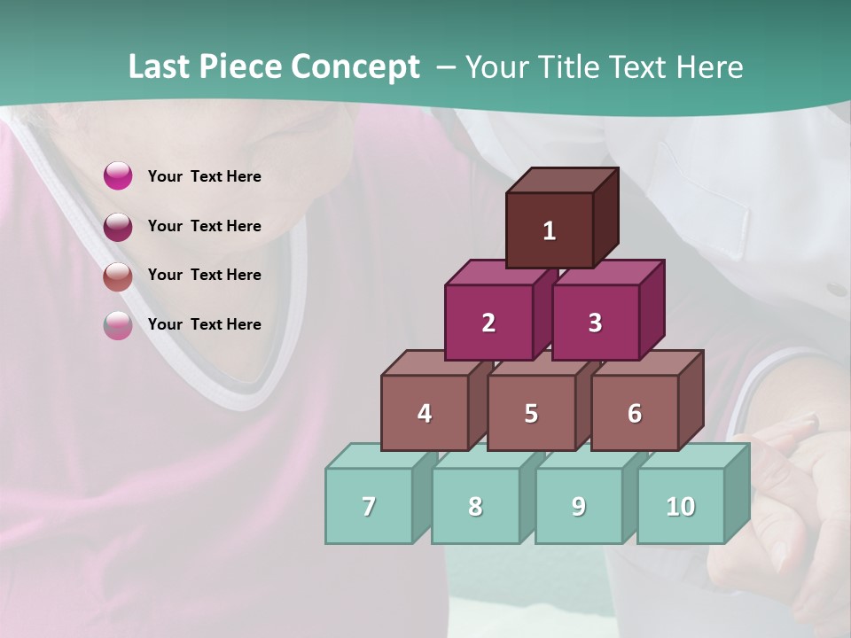 A Woman In A Pink Shirt And A Woman In A White Shirt Are Looking At PowerPoint Template