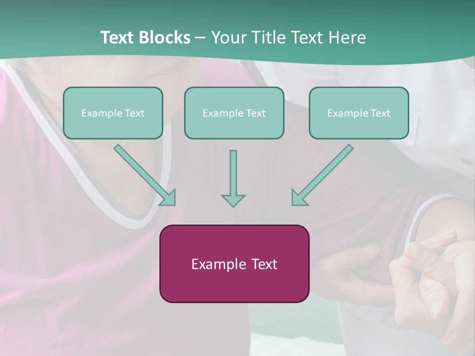A Woman In A Pink Shirt And A Woman In A White Shirt Are Looking At PowerPoint Template