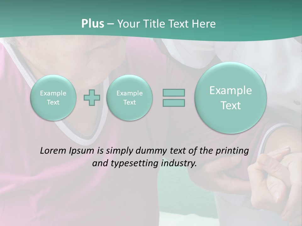 A Woman In A Pink Shirt And A Woman In A White Shirt Are Looking At PowerPoint Template