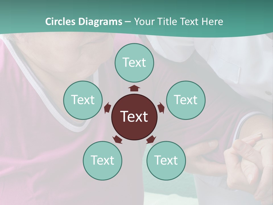 A Woman In A Pink Shirt And A Woman In A White Shirt Are Looking At PowerPoint Template