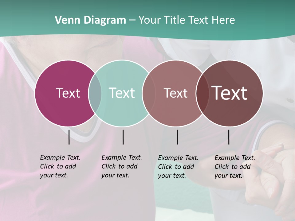 A Woman In A Pink Shirt And A Woman In A White Shirt Are Looking At PowerPoint Template