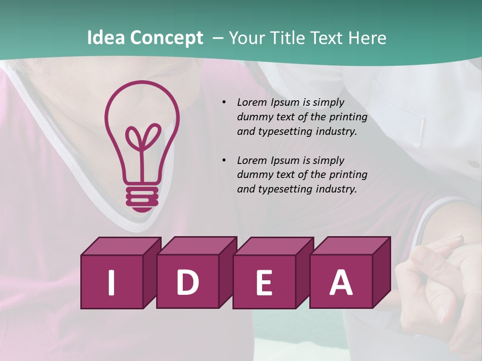 A Woman In A Pink Shirt And A Woman In A White Shirt Are Looking At PowerPoint Template