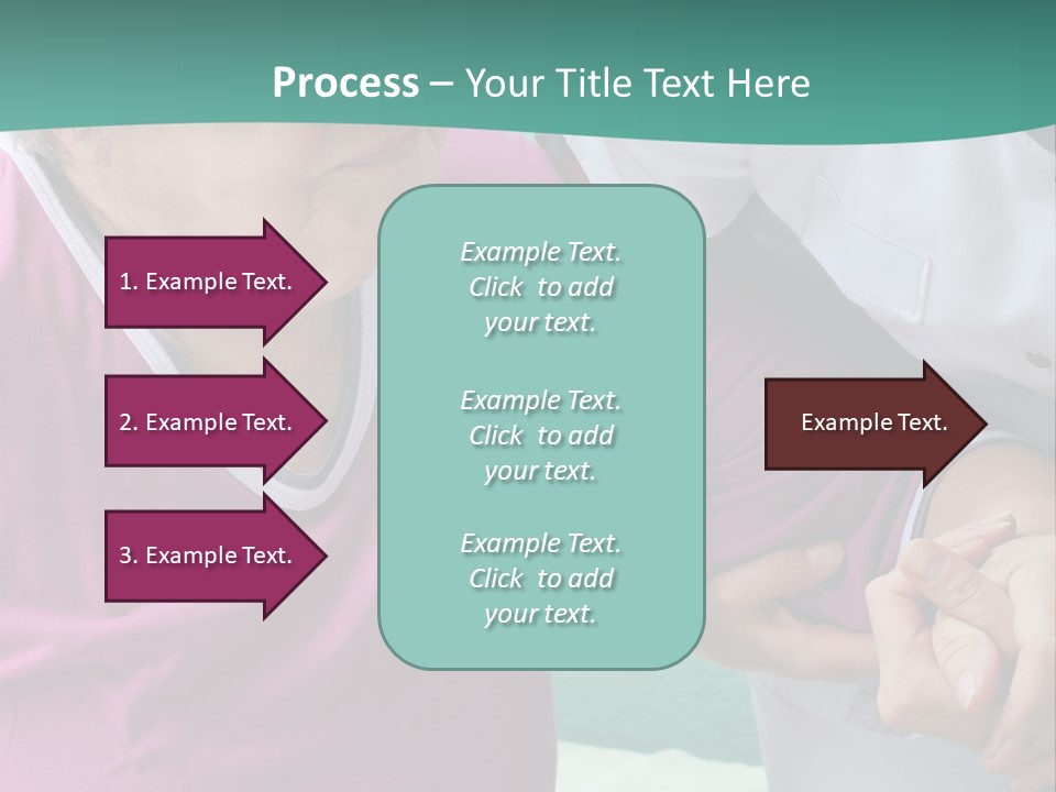 A Woman In A Pink Shirt And A Woman In A White Shirt Are Looking At PowerPoint Template