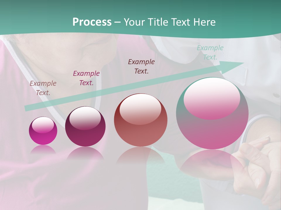 A Woman In A Pink Shirt And A Woman In A White Shirt Are Looking At PowerPoint Template