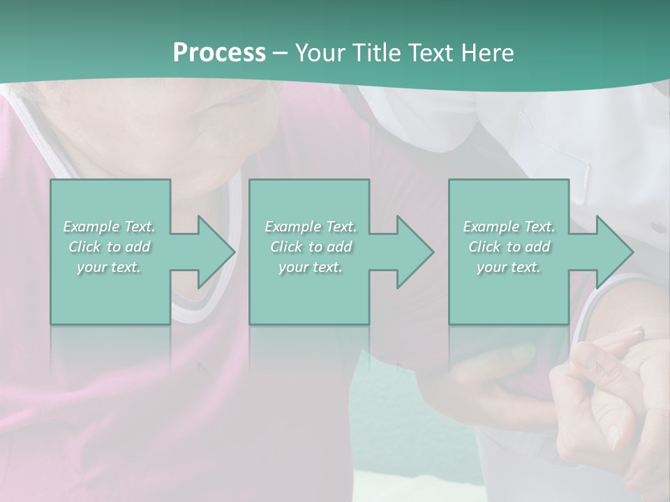 A Woman In A Pink Shirt And A Woman In A White Shirt Are Looking At PowerPoint Template